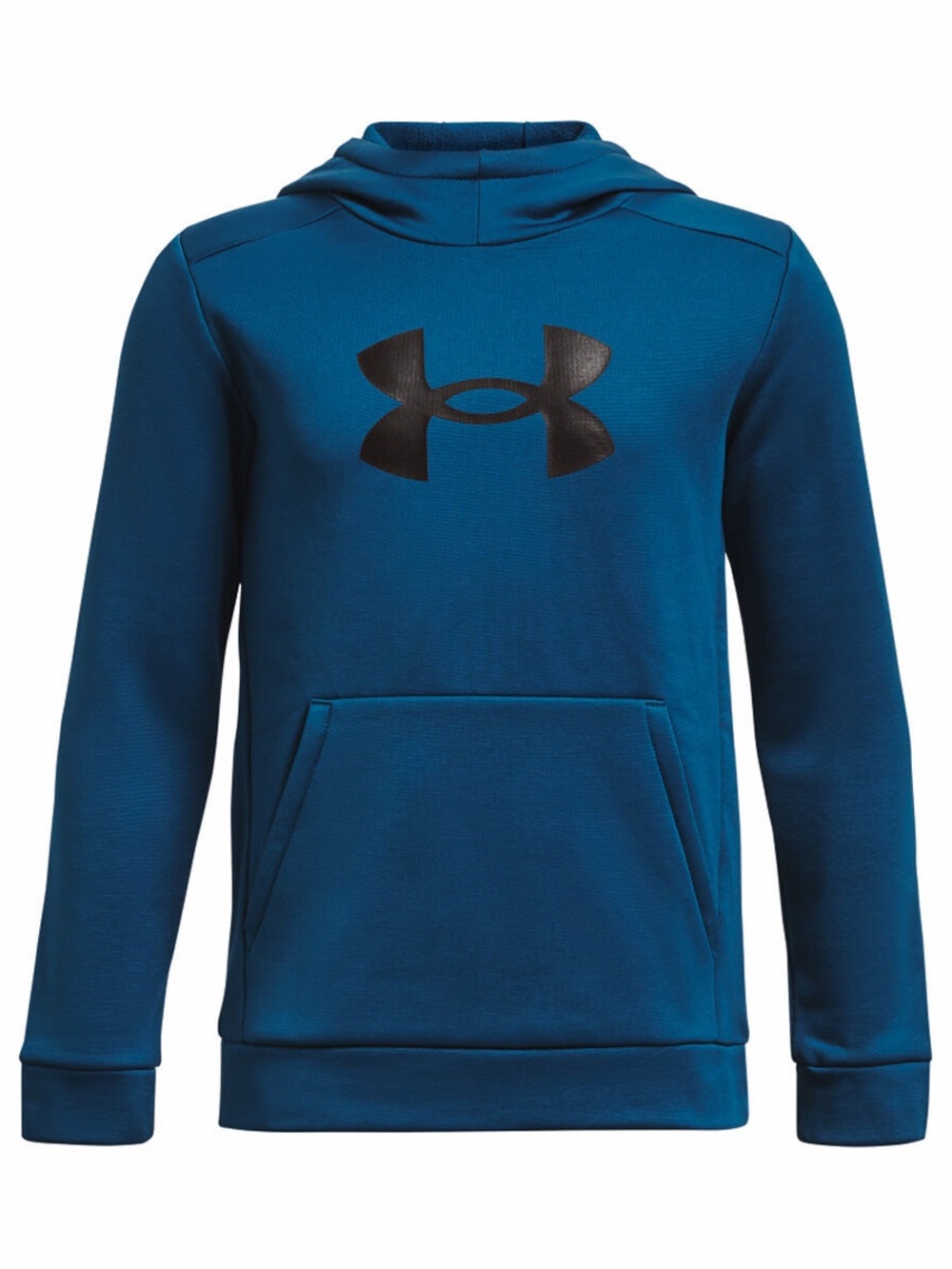 Under Armour UA Boys Blue Fleece Big Logo Hoodie Sweatshirt Youth Size L Large
